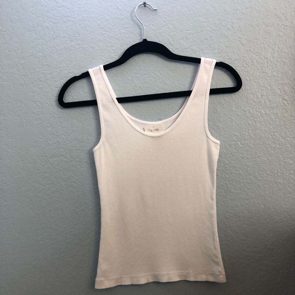 Brandy Melville white scoop neck tank top